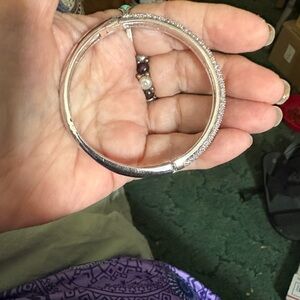 Elegant Silver Bangle Bracelet